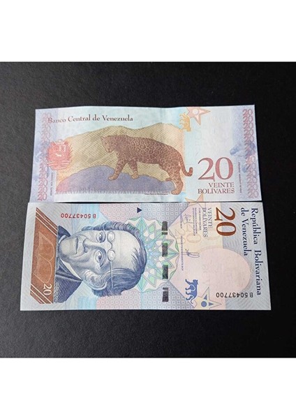 3996368F817F2D1C9F 2018 Venezuela 20 Bolivar Çil Eski Yabancı Kağıt Para