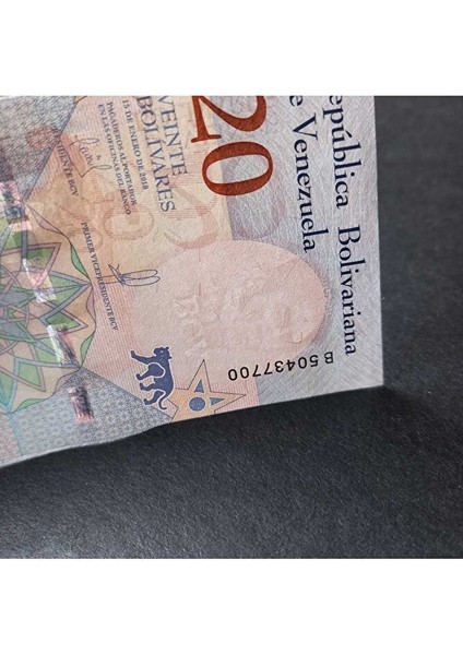 3996368F817F2D1C9F 2018 Venezuela 20 Bolivar Çil Eski Yabancı Kağıt Para modelleri