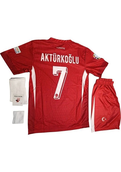Milli Takım Kerem Aktürkoğlu 4 Lü Çocuk Futbol Forması Çorap Bileklik Hediyeli fiyatları