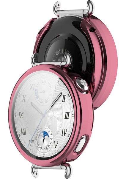 Huawei Watch Gt 6 41MM Tpu Silikon Kasa ve Ekran Koruyucu 360 Tam Koruma Gt6 Kasa Koruyucu