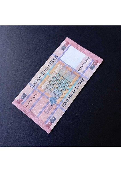 3996368F4234D92C09 Lübnan 5000 Livres Çil Eski Yabancı Kağıt Para modelleri
