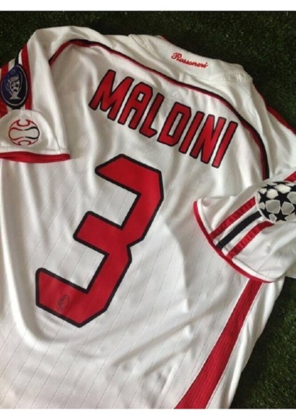 Milan 2006 Yetikin Maldini 3 Kısakol Beyaz Forması