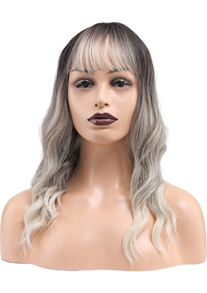 Dalgalı Kısa Perçemli Fiber Sentetik Peruk / Ombre ve Röfleli fiyatları