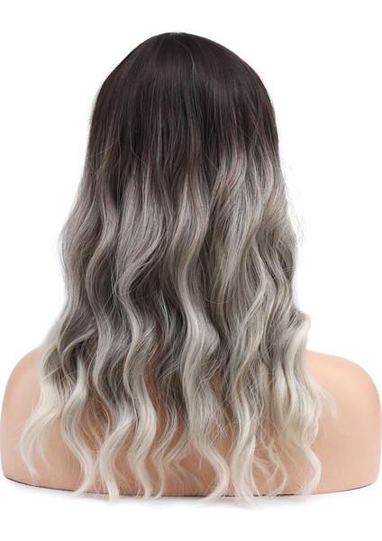 Dalgalı Kısa Perçemli Fiber Sentetik Peruk / Ombre ve Röfleli indirimleri