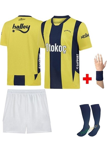 Fenerbãhçe 2024/25 Isimsiz Iç Saha Sarı Lacivert Çocuk Forması Şort Çorap Bileklik Hediyeli modelleri