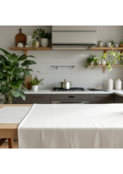 Naturel Keten Masa Örtüsü 100X100 modelleri