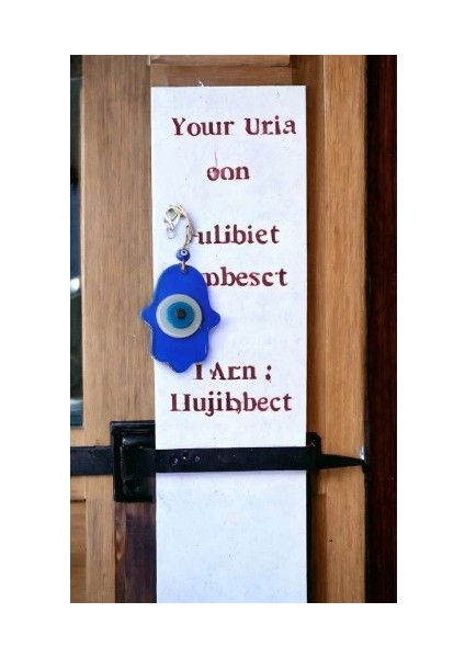 Nazar Boncuklu Şeffaf Mavi Fatma Ana Bereket Eli Cam Duvar Süsü fırsatları