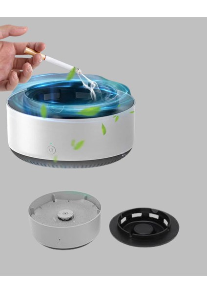 Sigara Dumanı ve Koku Giderici Hava Temizleyici Küllük – 2 Katmanlı Filtreli, USB Şarjlı fırsatları