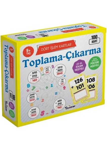 Dört Işlem Kartlar Toplama Çıkarma 9 Yaş 100 Kart