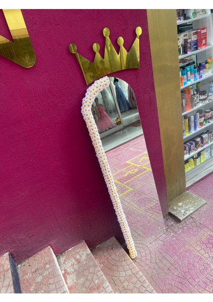 Gold Çerçeveli El Yapımı Papatya Detaylı Dekoratif Oval Boy Aynası 180X50 – Vibe Design fiyatları