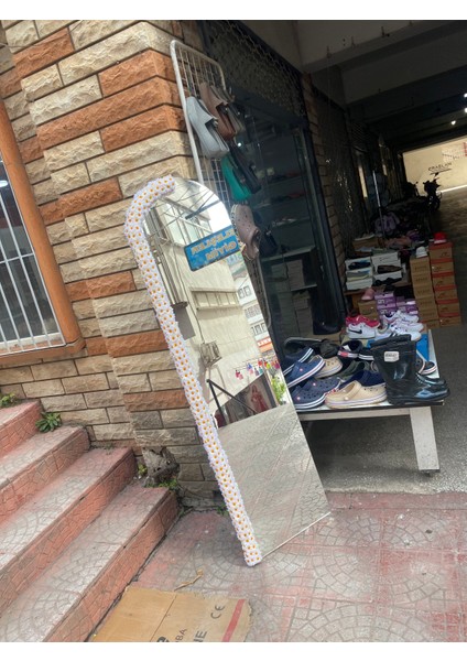 Gold Çerçeveli El Yapımı Papatya Detaylı Dekoratif Oval Boy Aynası 180X50 – Vibe Design modelleri