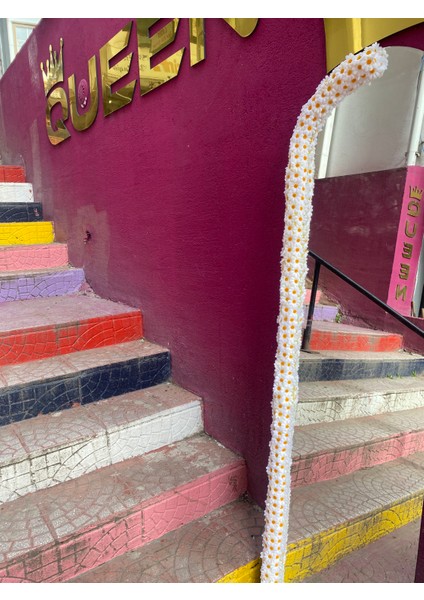 Gold Çerçeveli El Yapımı Papatya Detaylı Dekoratif Oval Boy Aynası 180X50 – Vibe Design fırsatları