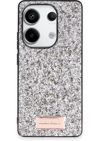 Xiaomi Redmi Note 13 Pro 4g Için Kılıf Parlak Taş ve Sim Işlemeli Kamera Çıkıntılı Sert Silikon Kapak