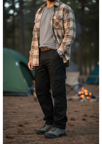 Kışlık Kargo Pantolon - Siyah, Boru Paça fiyatları