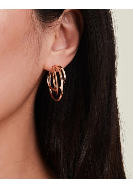 Çoklu Halka Küpe Gold modelleri