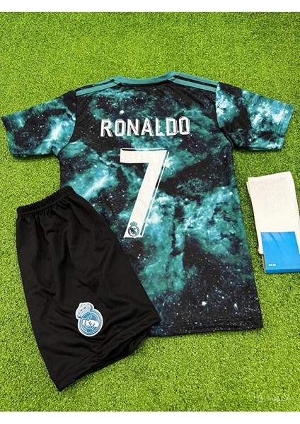 Ronaldo Real Madrid' Galaxy 2024/2025 Özel.tasarım Futbol Çocuk Forması 3'lü Set fiyatları