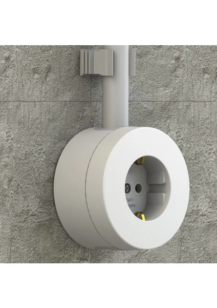 Beyaz Topraklı Priz Sıva Üstü