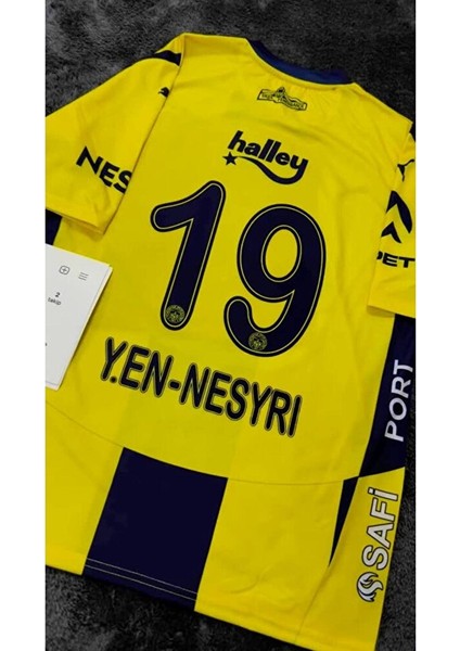 ᖴeᑎeᖇᗷᗩᕼçe Yeni Sezon 2024-25 Yusuf' 'en-Nesyri' 19 Iç Saha Çubuklu Çocuk Forması 3 Lü Set