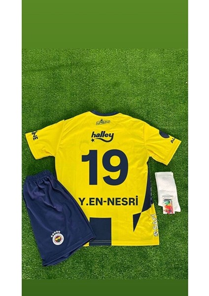 ᖴeᑎeᖇᗷᗩᕼçe Yeni Sezon 2024-25 Yusuf' 'en-Nesyri' 19 Iç Saha Çubuklu Çocuk Forması 3 Lü Set fiyatları