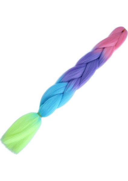 Afrika Örgülük Ombreli Sentetik Saç 100 Gr. / Pembe / Mor / Açık Mavi / Neon Sarı