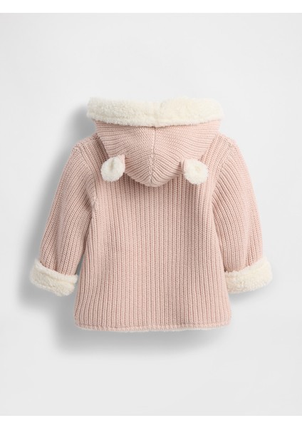 Bebek Pembe Sherpa Astarlı Yün Ceket fiyatları