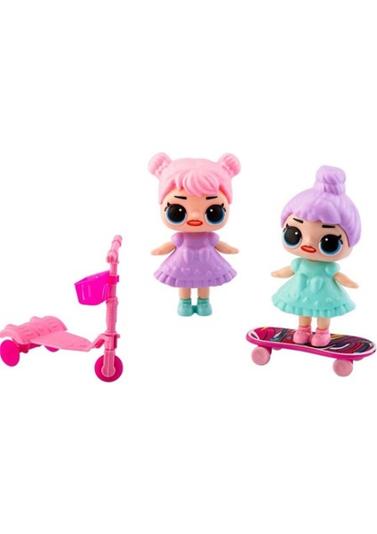 Antonella 2'li Figür Oyuncak Kaykaylı Bisikletli Antonella Bebekler 7 cm fiyatları