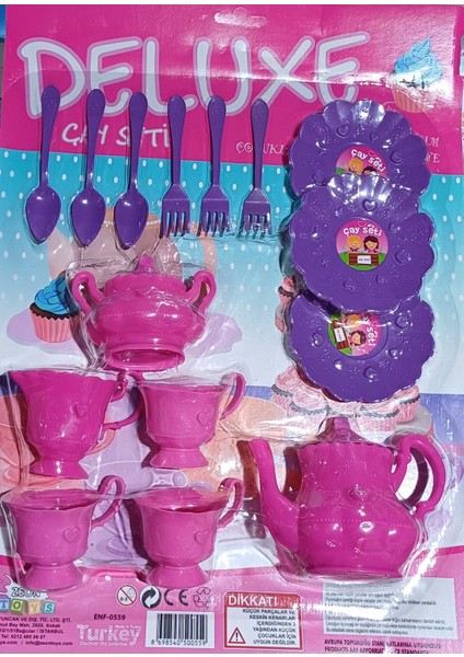 Delux Çay Seti Kartela Oyuncak Çay Seti