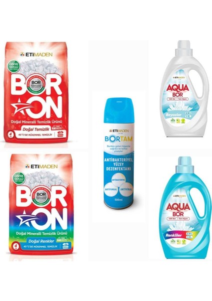 Doğal Çamaşır Deterjanı Renkliler ve Beyazlar Için 118 Yıkama+ Bortam Dezenfektan