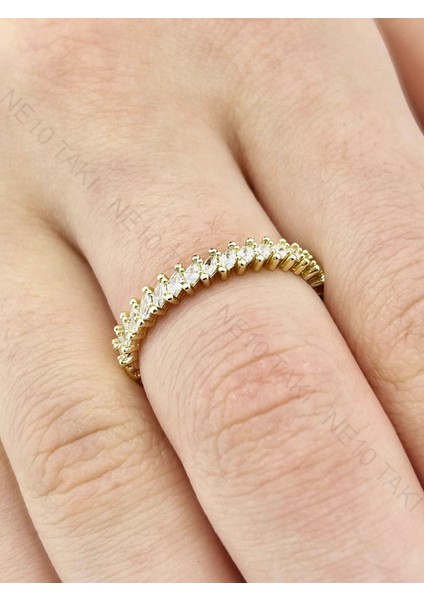 Zirkon Taş, Altın Kaplama Çelik Yüzük 171, Altın Renk, Ayarlanabilir modelleri