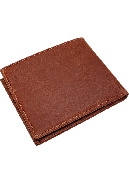 Hakiki Eskitme Deri Kağıt Para ve Kart Bölmeli ve Ekstra Kartlıklı Erkek Cüzdanı - G6 Kahve