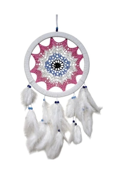 Pembe Nazar Motifli Kuş Tüylü Duvar Süsü fiyatları