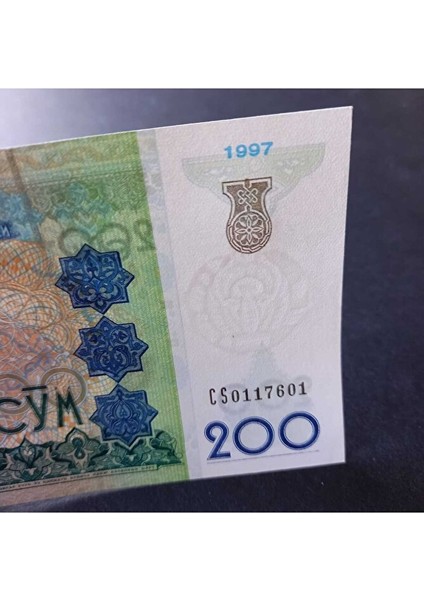 3996368F819367E612 1997 Özbekistan 200 Som Çil Eski Yabancı Kağıt Para fiyatları