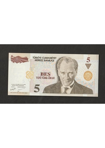 3996368F7F701A953E 8.emisyon Ytl 5 Yeni-Türk-Lirası Çil 001499 Eski Kağıt Para modelleri