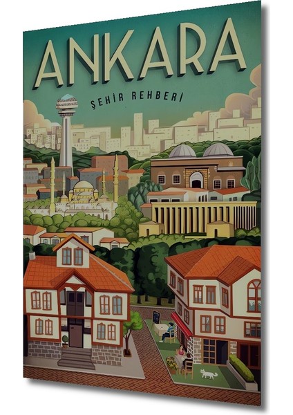 Ankara Şehir Rehberi Dekoratif Ahşap Mdf Ev/işyeri Duvar Tablo Dikdörtgen Ev/işyeri Duvar Tablo fiyatları