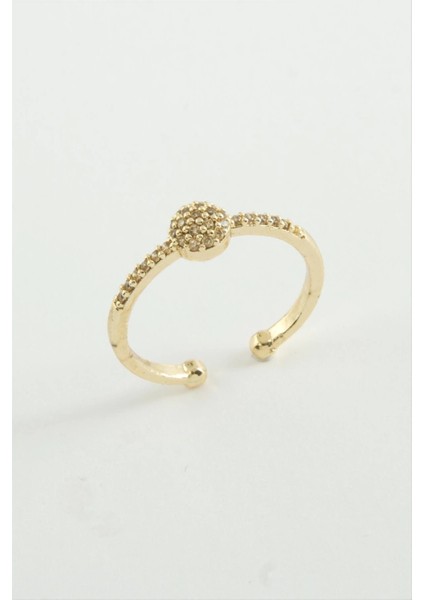 Yuvarlak Zirkon Taşlı Yüzük