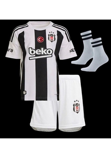 2024/25-BEŞIKTÂŞ'Ş-'RAFA Silva' 27 Iç Saha Çubuklu Çocuk Forması Çorap Hediyeli Spor Sweatshirt modelleri