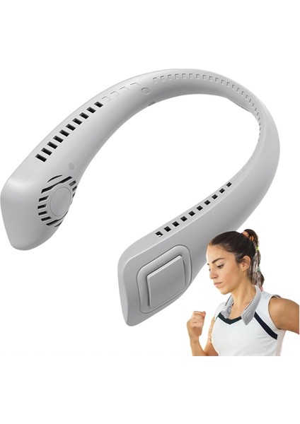 Giyilebilir Bladeless Boyun Fanı | 360° Serinlik, 5 Kademe Rüzgar, USB Şarjlı Sessiz Mini Klima fırsatları