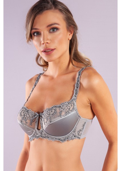 Giselle Half Padded Bra, Gri Toparlayıcı Konforlu ve Şık Sütyen fırsatları
