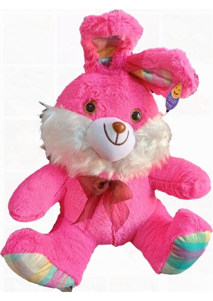 Sevimli Tavşan Büyük Peluş Tavşan Pembe Renkli Tavşan