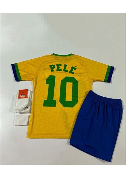 Efsane Pele Özel Konsept Çocuk Forması 4'lü Set modelleri