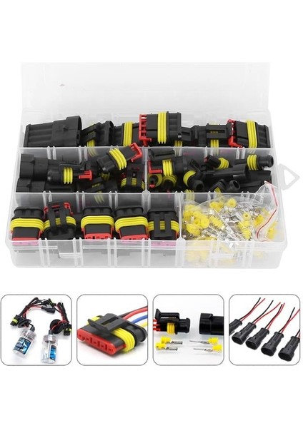 Powermaster PM-28532 Hıd Jst Konnektör Seti Oto Elektrik Kablo Soketleri Su Geçirmez 352 Parça