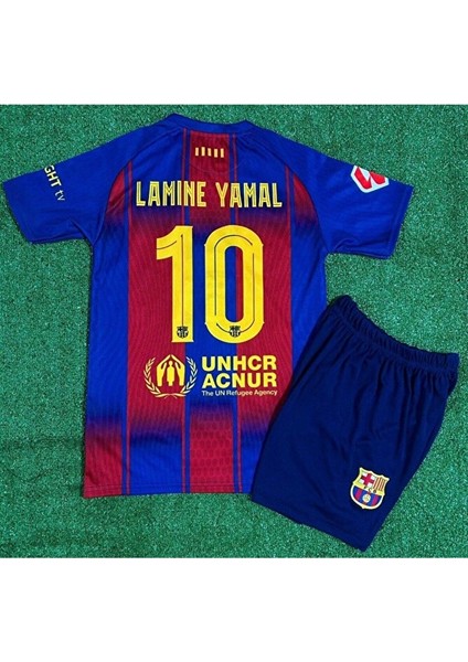 Barcelona 2026 Lamine Yamal 10/ Çocuk Forması (Bordo) 4 Lü Set