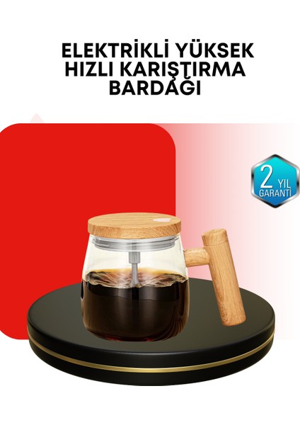 Ip6 Su Geçirmez Şarjlı Kupa – 3D Karıştırma, Sabit Sıcaklık, 400 ml