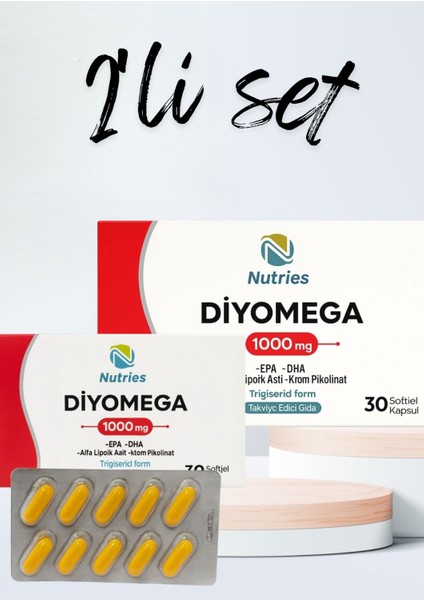 Diyomega 30 Kapsül - 2 Li Avantaj Paketi
