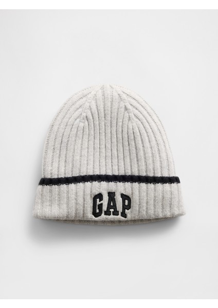 Erkek Çocuk Beyaz Cashsoft Fitilli Logo Bere