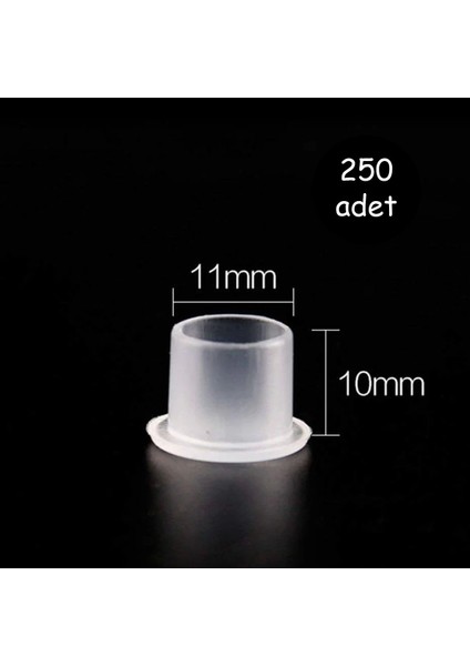 Boya Kabı - Medium Pota 11 mm – 250 Adet - Orta Boy Ayaklı Dövme Mürekkep Boya Kabı