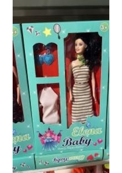Oyuncak Elbiseli Küpeli Model Bebek