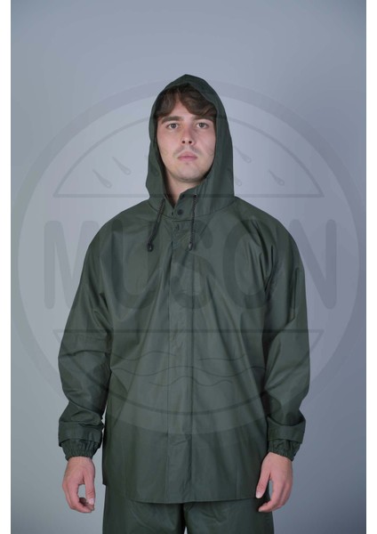 Yağmurluk Ceket + Pantolon Takımı – Haki | Su ve Rüzgar Geçirmez, Yeni Nesil Yaka, Kemik Diş Fermuar, Duble Kol, Lastikli Bel ve Bilekler, Sportif ve Dayanıklı Tasarım modelleri