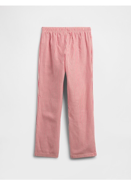 Kız Çocuk Kırmızı %100 Geri Dönüştürülmüş Flannel Pijama Altı modelleri