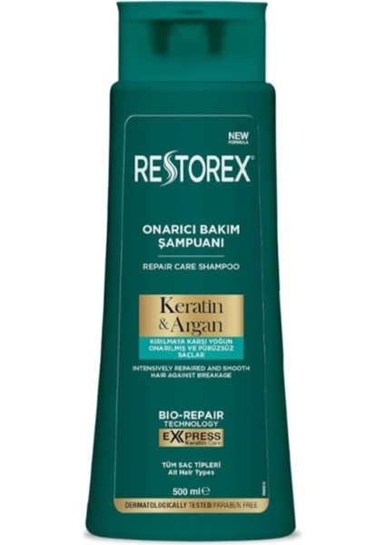 Restorex Keratin Argan Onarıcı Bakım Şampuanı 500ML